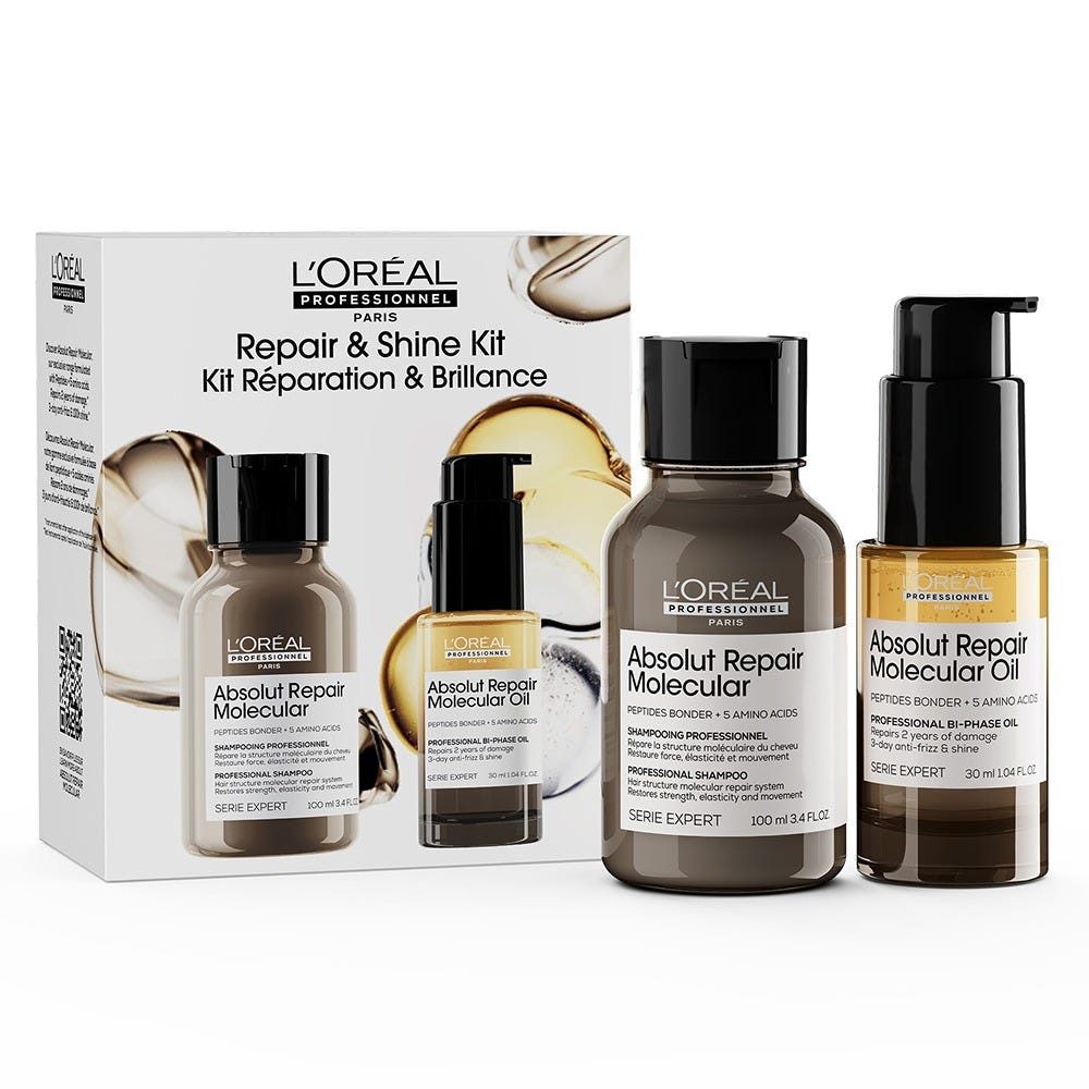 L'Oréal Professionnel Paris  Absolut Repair Molecular Shampoo + Öl Duo Discovery Set