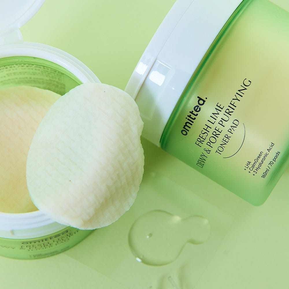 Omitted Fresh Lime Dewy & Pore Purifying Toner Pad 160 ml