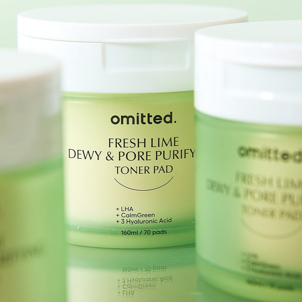 Omitted Fresh Lime Dewy & Pore Purifying Toner Pad 160 ml