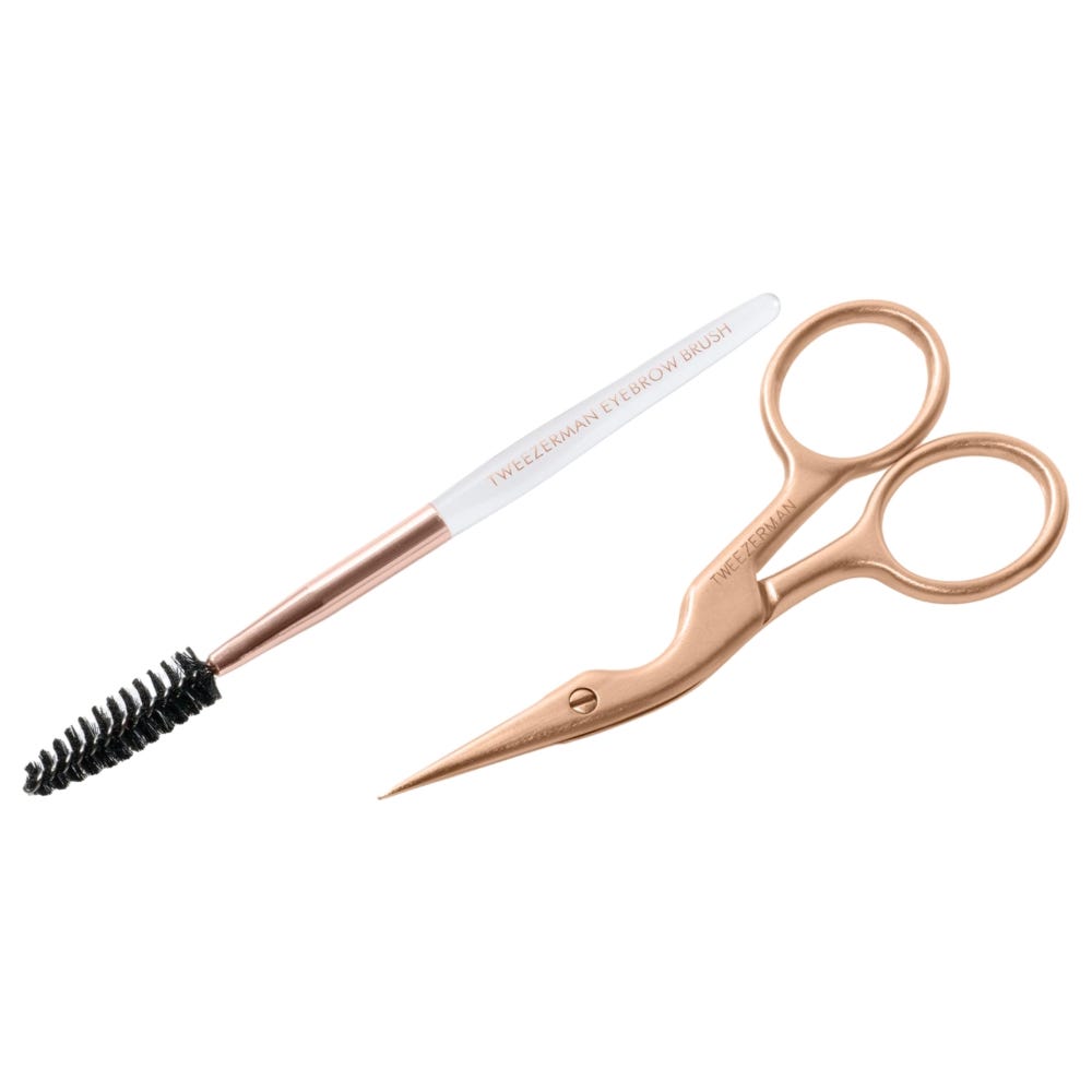 TWEEZERMAN Brow Shaping Scissors & Brush
