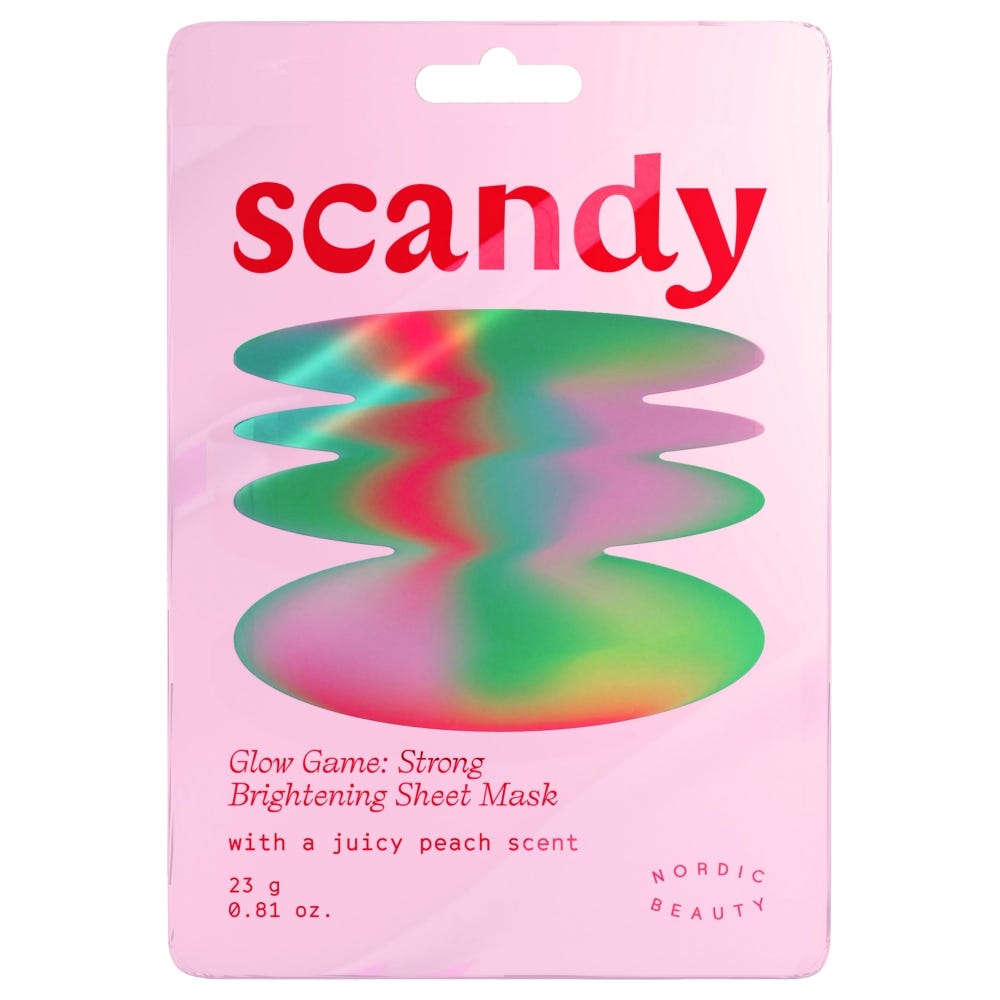 Scandy Glow Game: Strong Brightening Sheet Mask 23 g