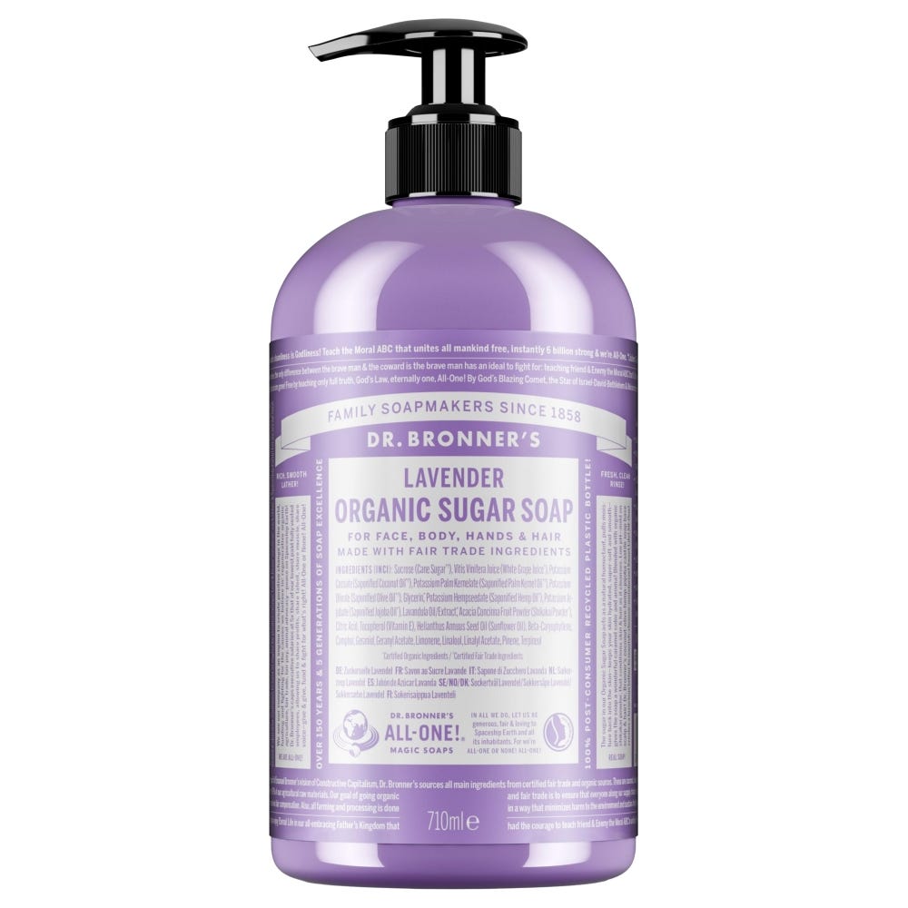 Dr. Bronner’s Organic Sugar Soap Lavender 710 ml