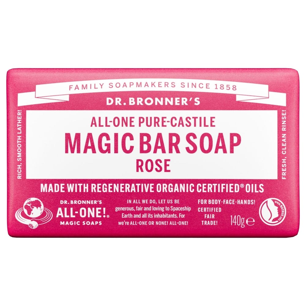 Dr. Bronner’s Magic Bar Soap Rose 140 g