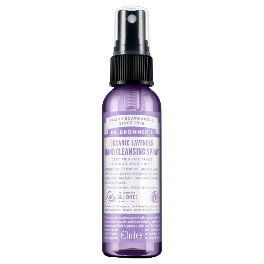 Dr. Bronner’s Organic Hand Cleansing Spray Lavender 60 ml