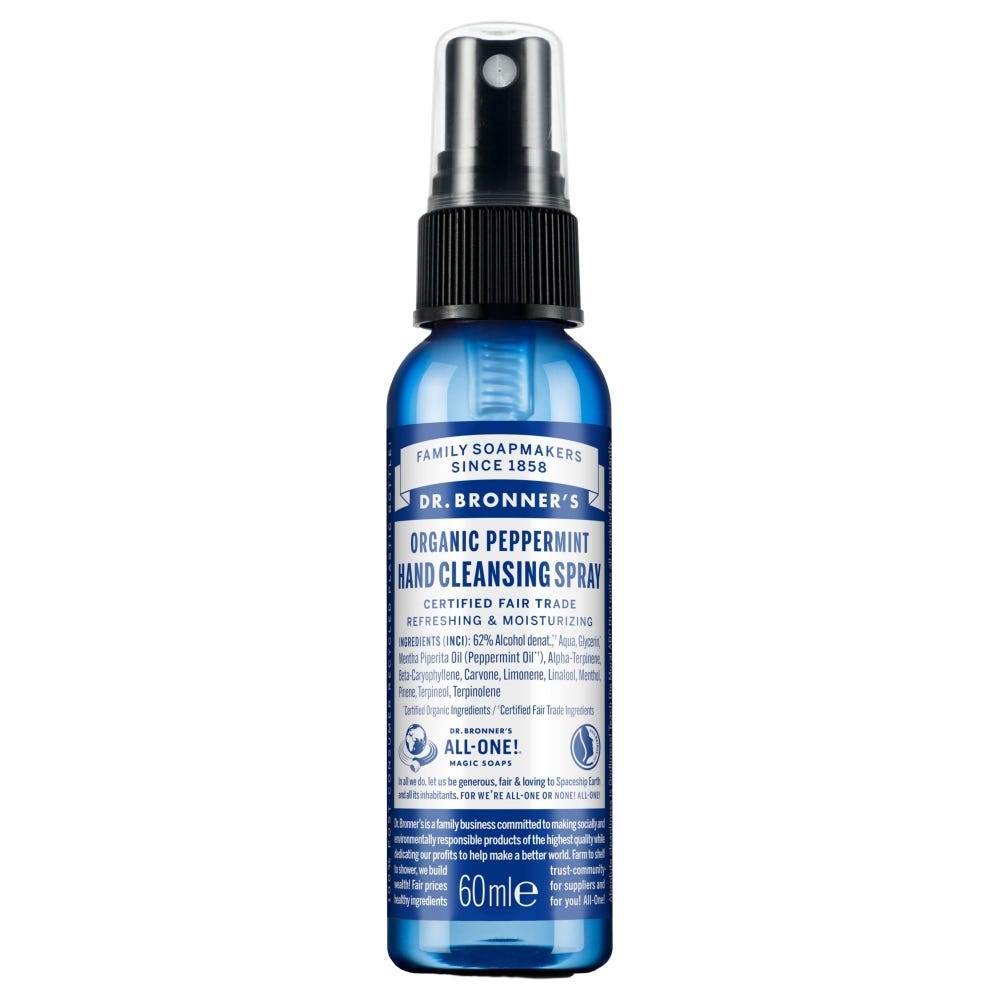 Dr. Bronner’s Organic Hand Cleansing Spray Peppermint 60 ml