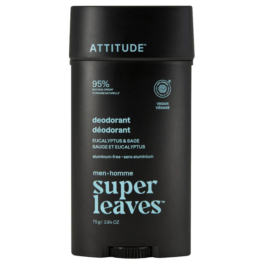 Attitude Clean Beauty super leaves men - Deodorant - Eucalyptus & Sage 75 g
