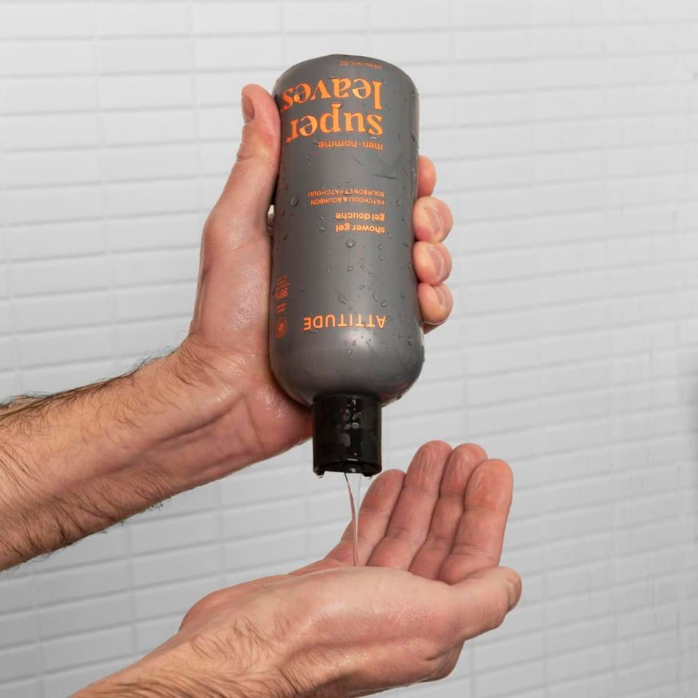 Attitude Clean Beauty super leaves men - Shower Gel - Patchouli & Bourbon 415 ml