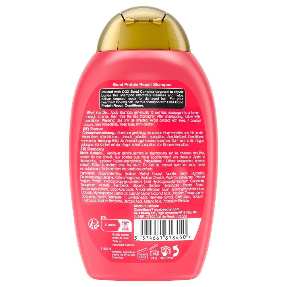 OGX Bond Protein Repair Shampoo 385 ml