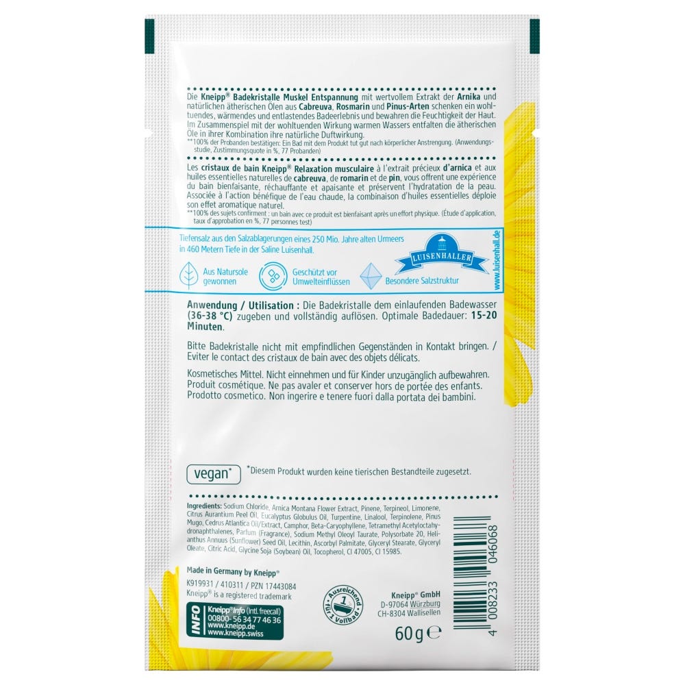 Kneipp Badekristalle MUSKEL ENTSPANNUNG 60 g