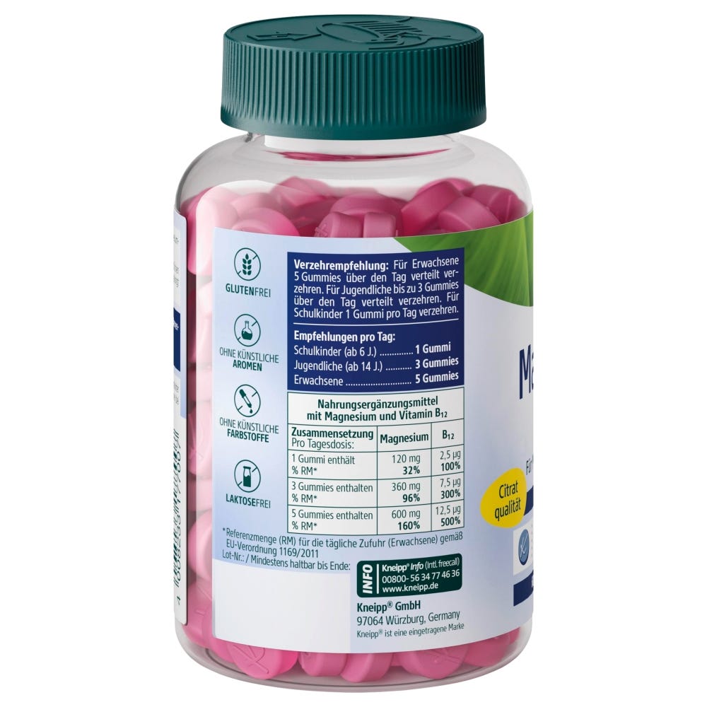 Kneipp Magnesium + B12 Gummies 60 St. 1 Stück