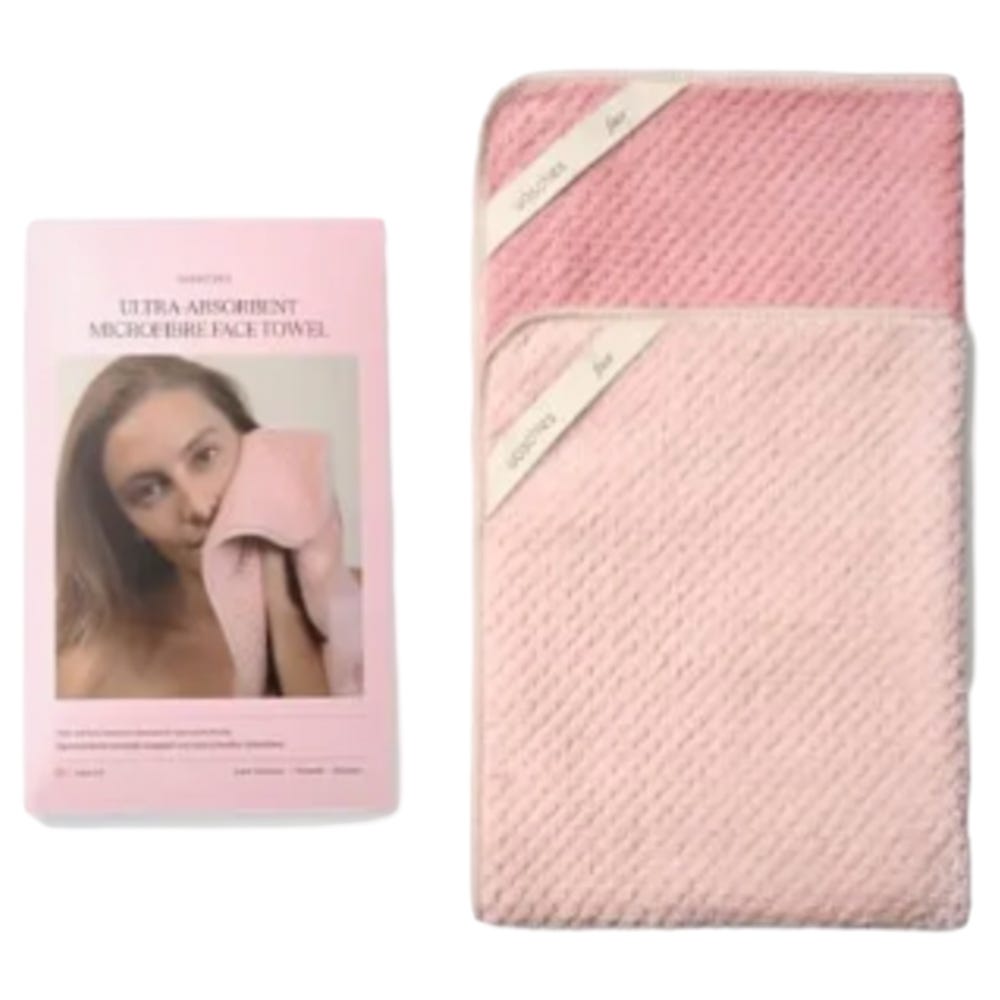 Waschies Ultrasaugstarkes Gesichtstuch 2er Set Blus & Soft Rosé