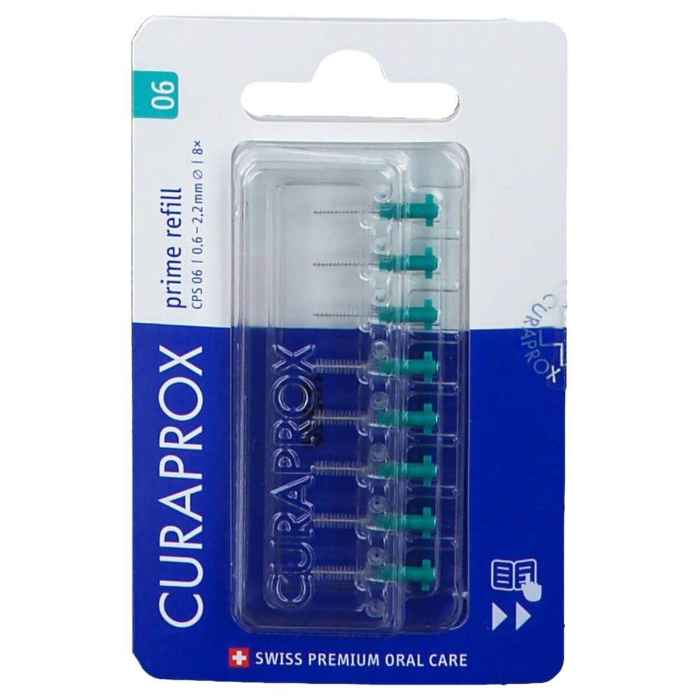 CURAPROX CPS 06 prime refill türkis 8er Set