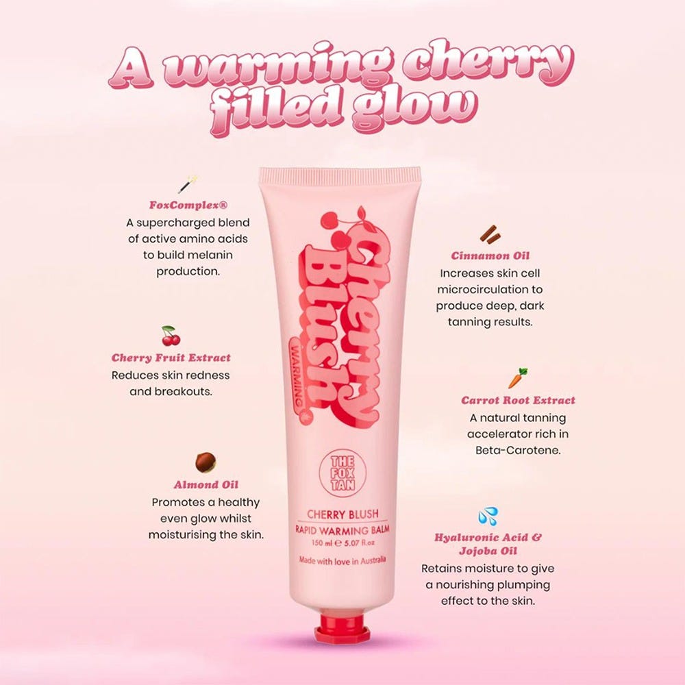 THE FOX TAN Cherry Blush Rapid Warming Balm 150 ml