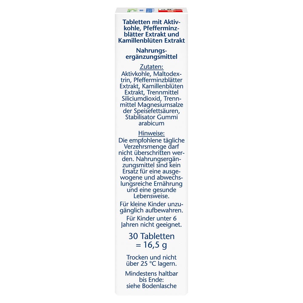 Doppelherz Kohletabletten + Kamille + Minze Tabletten 30 Stück