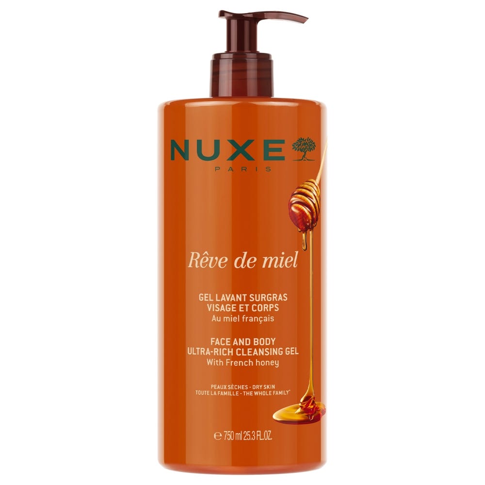 Reve de Miel Rückfettendes Reinigungsgel Gesicht & Körper 400 ml