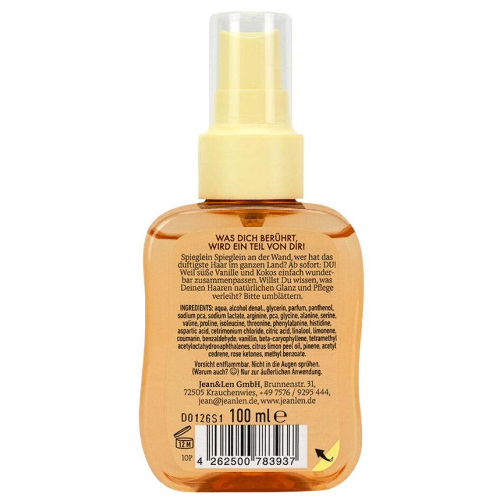 Jean & Len Haarparfum You’re My Coco Vanilla 100 ml