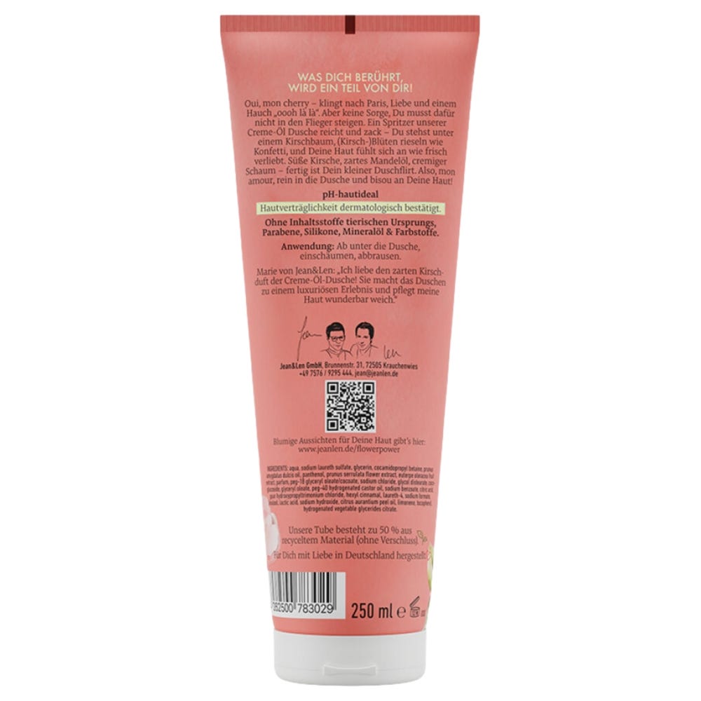 Jean & Len Creme-Öl Dusche Kirsche & Mandelöl 250 ml