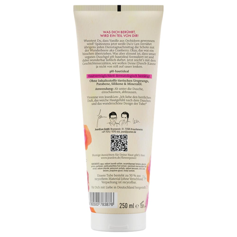 Jean & Len Duschgel Cranberry & Vanille 250 ml