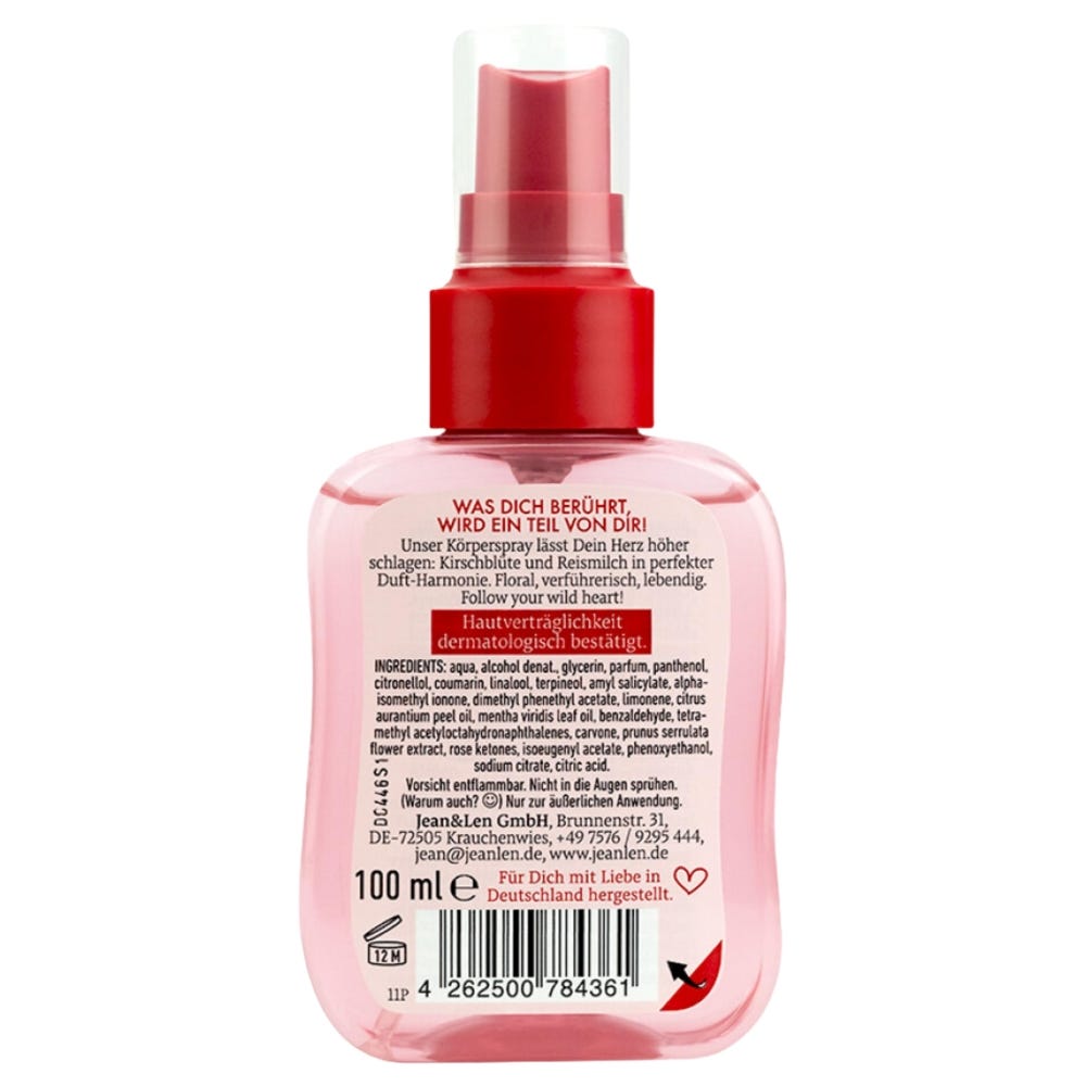Jean & Len Body Mist Wild Heart 100 ml