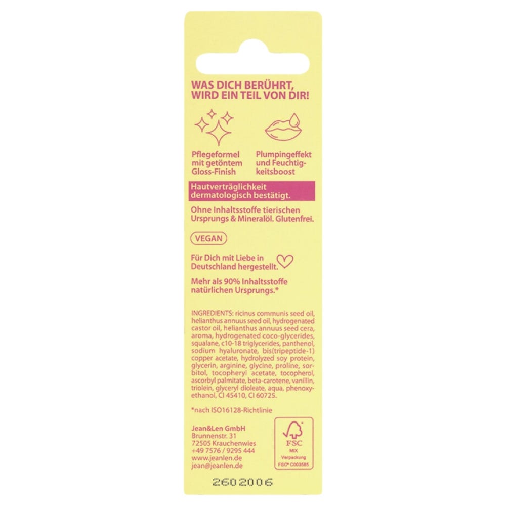 Jean & Len Lip Treatment Pink Pillow 10 ml