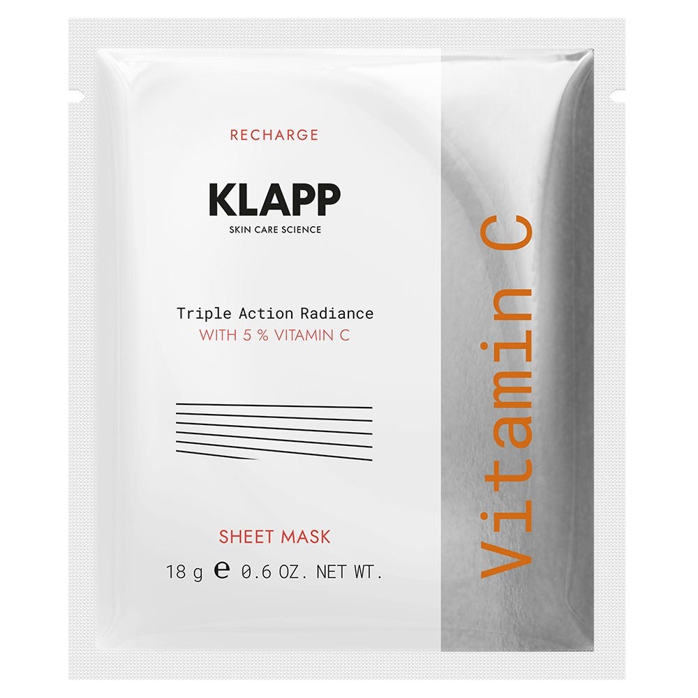Klapp Vitamin C Triple Action Radiance Sheet Mask 18 g