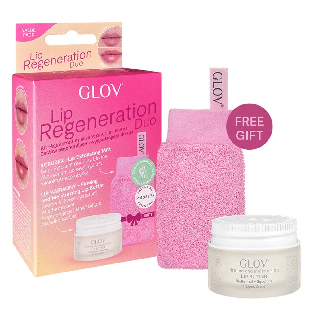 GLOV 2 in 1 Lip Care Exfoliating Glove and Lip Set