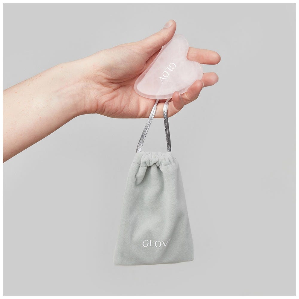 GLOV Pink Quartz Gua Sha Stone