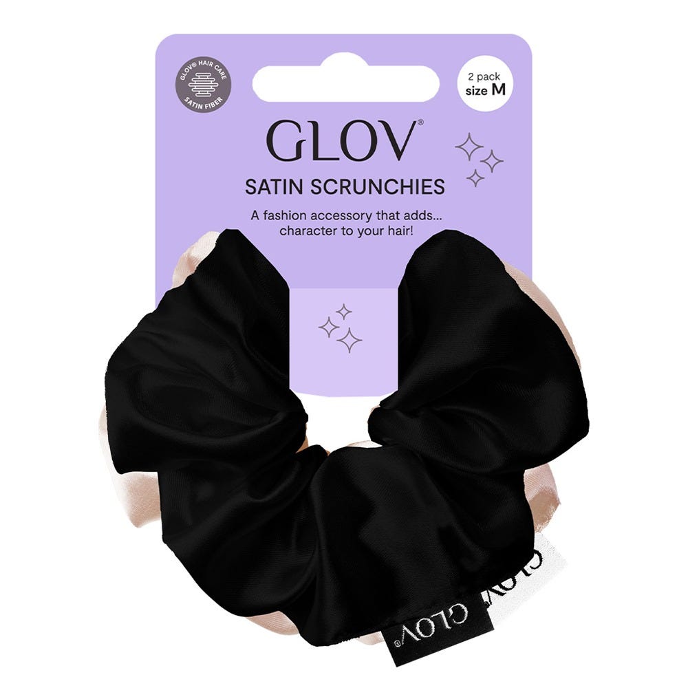 GLOV Scrunchies 2 Pack M - Champagne & Black