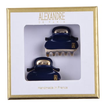 Alexandre de Paris Pince Vendôme Baby Marine/Gold Geschenkbox 2 Stk.