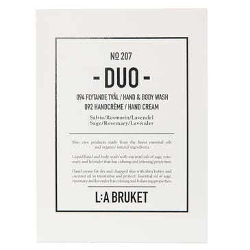 L:A BRUKET 207 Duo Liquid Soap & Hand Cream Salvia, Rosmarin & Lavendel  2 x 190 ml