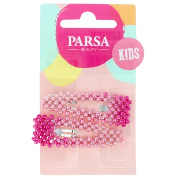 Parsa Beauty Haarclip Rosa mit Perlen
