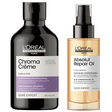 L'Oréal Professionnel Paris Serie Expert Chroma Creme + Repair Oil Violett Bundle